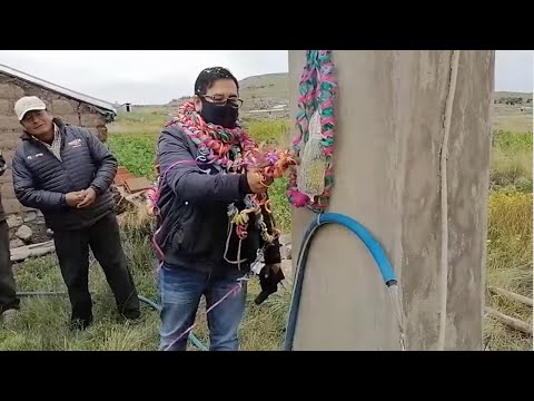 En la Comunidad de Pallalla, Platería - Puno, inauguramos  el sistema fotovoltaico de agua.