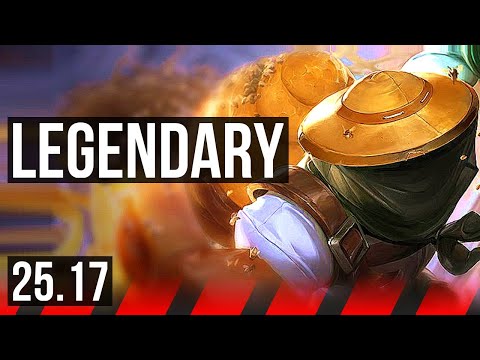 SINGED vs GANGPLANK (TOP) | 8/1/7, Legendary, 700+ games | KR Master | 25.17