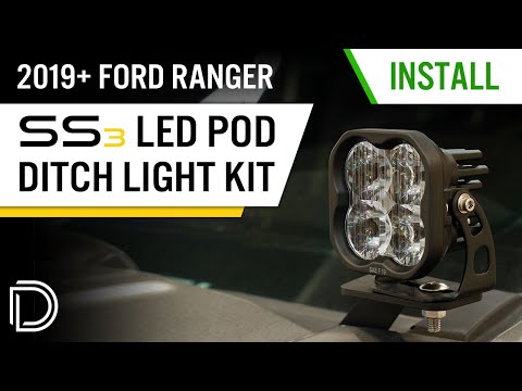 How to Install Ditch Light Bracket Kit for 2019-2023 Ford Ranger | Diode Dynamics