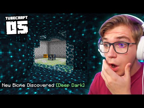 TubeCraft: #5 - I Found the NEW Deep Dark Biome!! (so scary)