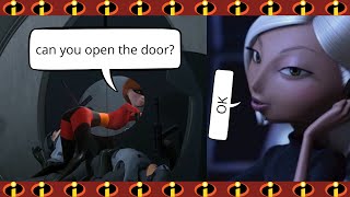 elastigirl stuck (Mirage saves the day this time)