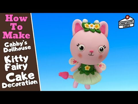 Gabby's Dollhouse Cake Decoration Tutorial - How to Make Kitty Fairy Cake Topper