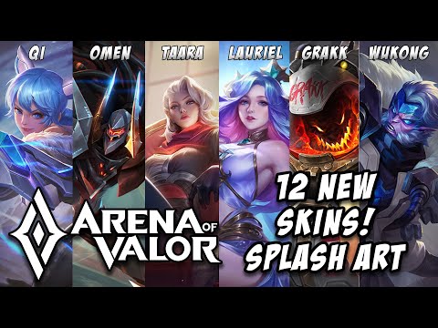 12 UPCOMING SKINS (QI, WUKONG, TAARA, LAURIEL & MORE ) | Arena of Valor | AoV | RoV | LiênQuânMobile