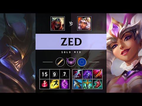 Zed Mid vs Qiyana: Killing spree - EUW Master Patch 14.22