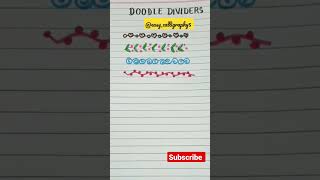Easy and Cute Doodle Dividers for school projects #shorts #school