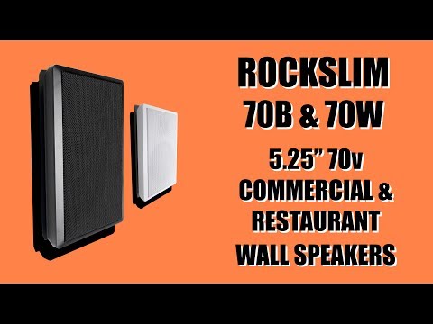 DEMO of The Rockville Rock Slim 70 5.25” Commercial Wall Speakers (Rock Slim 70B Rock Slim 70W)