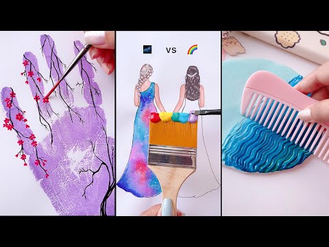 14 Easy Art Tips & Hacks || creative art ideas || Easy Painting Technique || Painting