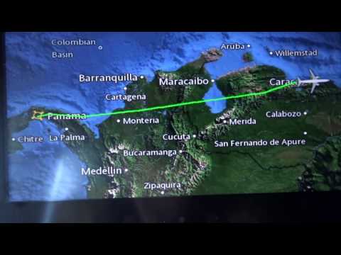 Copa airlines flight 224 Panama City to Caracas, Venezuela landing