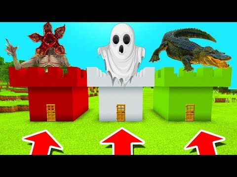 Minecraft PE : DO NOT CHOOSE THE WRONG CASTLE! (Demogorgon, Ghost & Alligator)