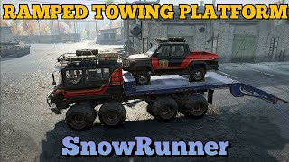 Ramped Towing Platform - New Frame Addon (quick demonstration) | Season 5 SnowRunner