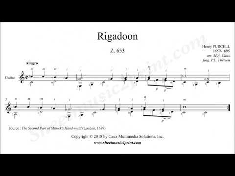 Purcell : Rigadoon Z. 653 - Guitar