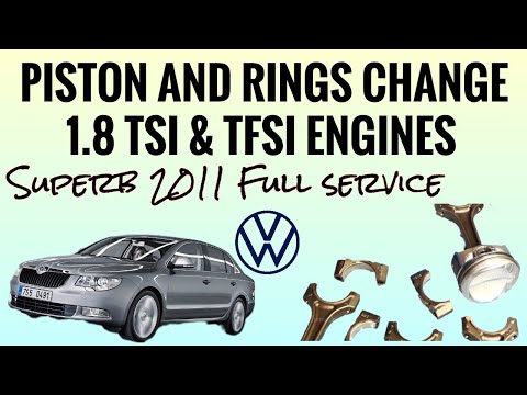 0.5 Litre oil per 1000 km!. 1.8 TSI engine Piston and ring replacement. #skodasuperb #enginerebuild