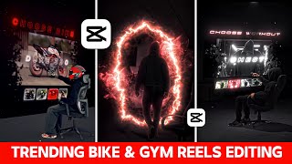 Trending BIKE & GYM reels Video Tutorial | Bike And Gym Videos Trend Edits | Capcut Editing