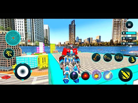 Dino Robot Car Game - Flying Robot Transforming Game - Android Gameplay
