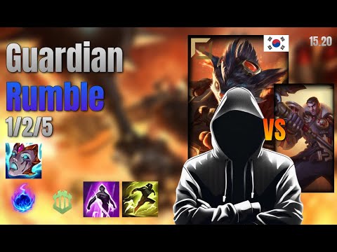 Guardian Top Rumble vs Jayce lol KR solo rank Full Game 15.20 | 가디언 럼블 vs 제이스