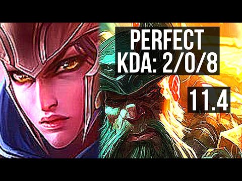 QUINN vs GANGPLANK (TOP) | 2/0/8, 800+ games | KR Master | v11.4