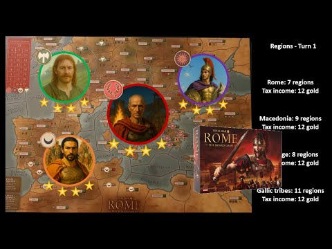 Rome Total War: The Board Game: Four Player Full Playthrough (Part 1)