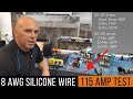 8 AWG (Gauge) Silicone Wire - 115 Amp Test at 12 Volts - High Capacity 1650 Strands Stranded Copper