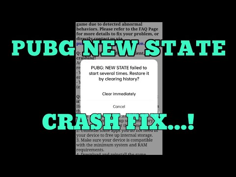 PUBG NEW STATE CRASH PROBLEM | NOT OPENING ANDROID FIX | SUPER CREW