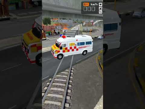 ambulance vs train #crossing #bussimulatorindonesia #bussid #sheengamer