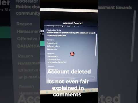 my Roblox account got terminated explained in comments