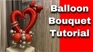 #balloonbouquet#balloons Balloon Bouquet Valentine day’s Tutorial | How to make |بوکت بادکنک ولنتاین
