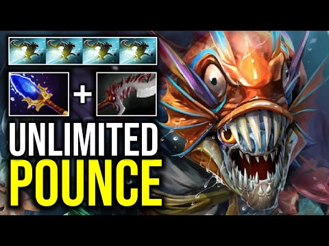 UNLIMITED POUNCE..!! Imba  Aghanim + Abyssal Slark Max Agi by Sumail 7.23 | Dota 2