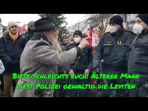 „BITTE SCHLEICHTS EUCH!“: ÄLTERER MANN LIEST POLIZEI GEWALTIG DIE LEVITEN (Amstetten am 12.12.2021)