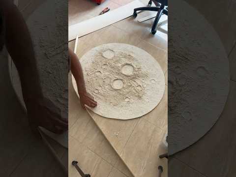 🌖Made BIG  LED moon light #art #wallart #moon #led #diy #viral