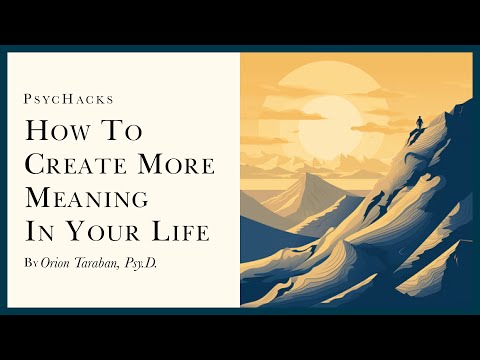 How to CREATE more MEANING in your life: what would you do if you couldn't succeed?