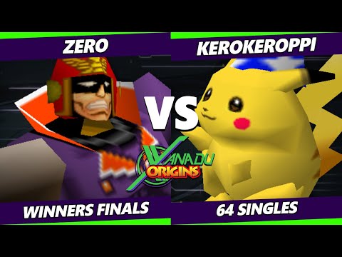 Xanadu Origins Winners Finals - KeroKeroppi (Pikachu) Vs. Zero (Captain Falcon) Smash Bros - SSB64