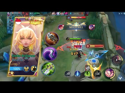 HBD Musih Pakek Shotgun Beatrix Yang Baru Hidup!! Build Beatrix Tersakit 2023!! MLBB