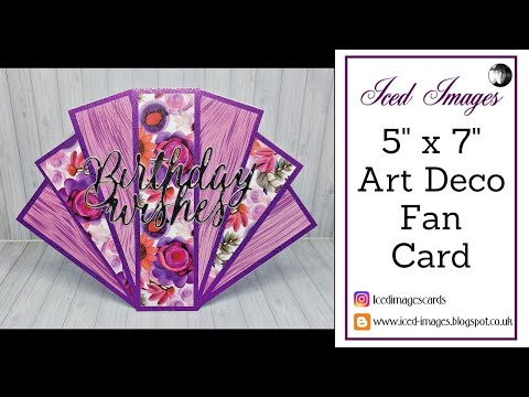 5x7 Art Deco Fan Card