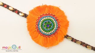how to make silk thread rakhi at home | raksha bandhan special | Magic Quill