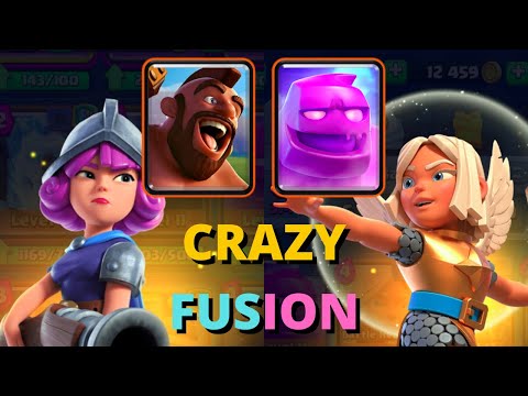 CRAZY FUSION - 2.6 Hog Cycle and Egolem Rage in One Deck - CLASH ROYALE
