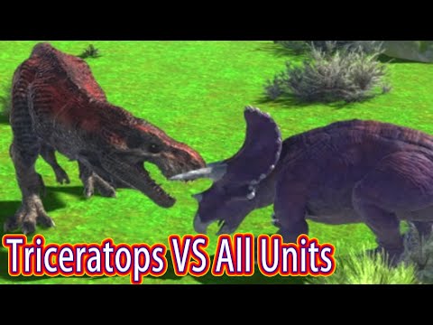 Triceratops VS ALL UNITS | Herbivores | Animal Revolt Battle Simulator | ARBS