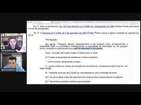 Como se caracteriza o delito de perseguição?