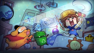 야생에서 얻은 재료로 우주가기 챌린지🚀