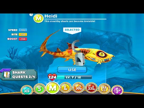 Hungry Shark World - NEW Heidi Shark Unlocked Bigger, Stronger & Faster - Android Gameplay