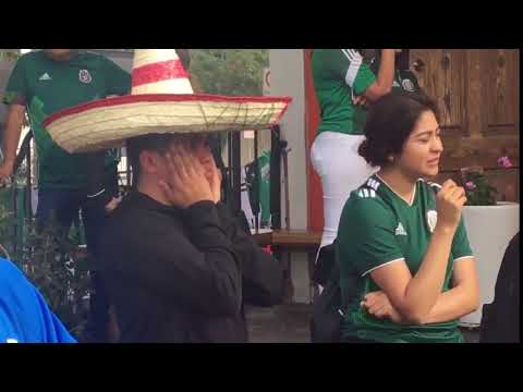 Mexican fans crying after Sweden goal - Mexico 0 - 3 Sweden