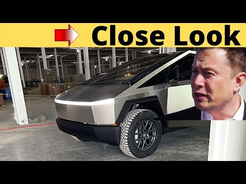 BREAKING!! Tesla Cybertruck Close Photos Show a Display In Front of The Yoke