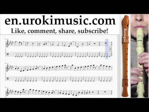 Recorder lessons (B.) The Chainsmokers ft. Halsey - Closer Part#1 um-352