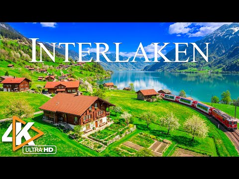 INTERLAKEN SWITZERLAND 4K UHD | Top Travel Destinations in Europe | Drone Nature Film -Calming Music