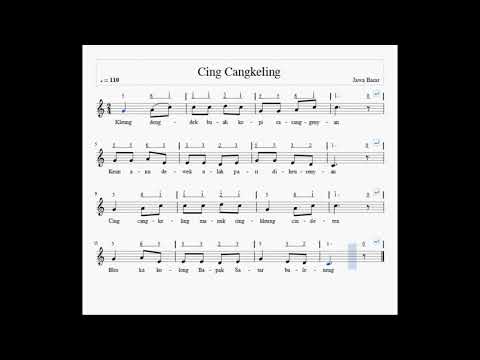 Chord dan Not Balok Lagu Cing Cangkeling