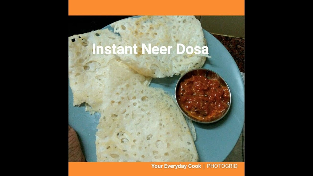 Instant Neer Dosa | Rice flour Neer Dosa | Lockdown recipe | one ingredient recipe