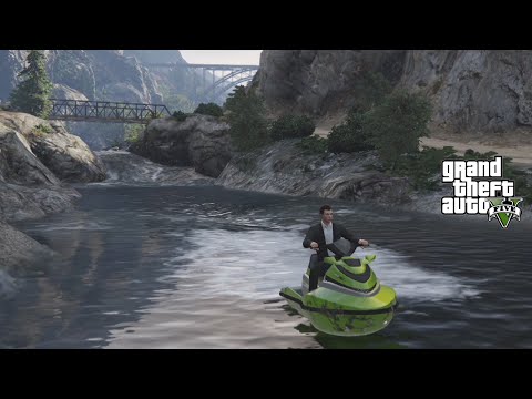 GTA V PC 60 FPS Gameplay - Jet Skiing through Cassidy Creek