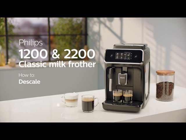 Video teaser for Philips Series 1200 & 2200 Automatic Coffee Machines - How to Descale