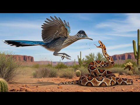 Roadrunner vs Rattlesnake! The Desert’s Wildest Showdown.