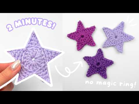 how to crochet a star for BEGINNERS ★ easy crochet star tutorial | no magic circle