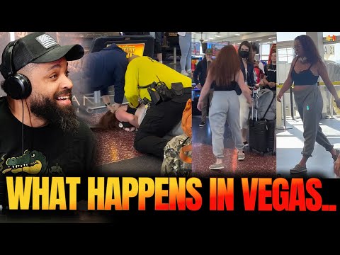 Spirit Passenger attacks Travelers In Las Vegas Airport Then Get Man Handled By Cops 